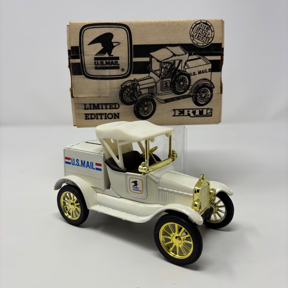 Limited Edition 1918 Ford Model T Runabout US Mail 1:25 Diecast ERTL Coin Bank
